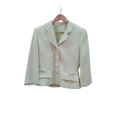 Womens Anthea Crawford Green Suit Jacket Size 10 