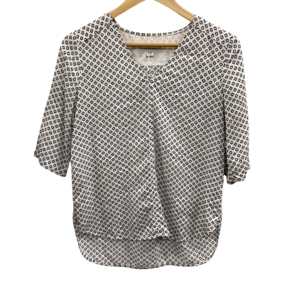 Trenery Women's Size XXS Short Sleeve Top Black  / White 