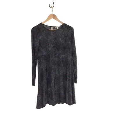 Ripe Women's Size M Long Sleeve Dress Black  / Polka Dot / White 