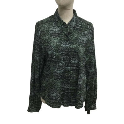 Scotch & Soda  Size 12 Long Sleeve Shirt Green 