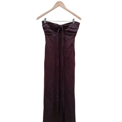 Womens Forever New Halter Neck Dress Brown Size 10 NEW WITH TAGS