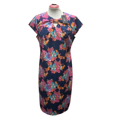 5 pm Womens  Size 14 Floral Dress Floral / Navy Blue / Pink  