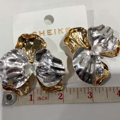 Sheike Womens Gold & Silver Earrings 