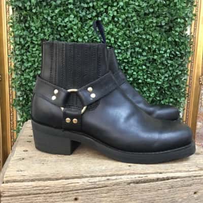  Mens Johnny Rebs Size 10 Boots Black  