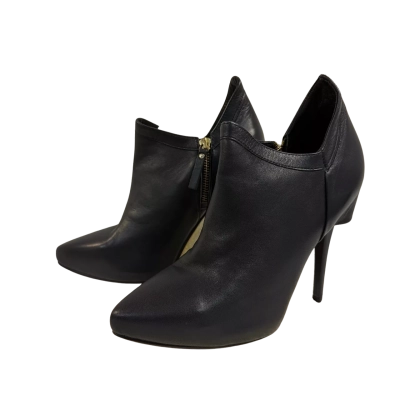 Sass & Bide Black Leather Stieetto Bootie Heels (Size EU 38)