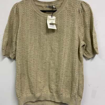 Marcs Womens  Size XXL Short Sleeve Jumper Beige 