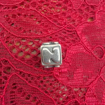 925 Italy Letter “N” Charm