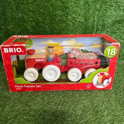 BRIO My Home Town Tractor with Horse Trailer