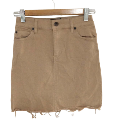 Bardot Womens  Size 6 Denim Skirt / Mini Skirt Beige / Brown / Natural 