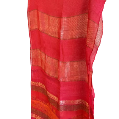  SILK INDIAN Style scarf Womens  Peach gold