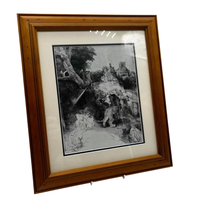 Jerome Reading Framed Etching, Drypoint Artwork