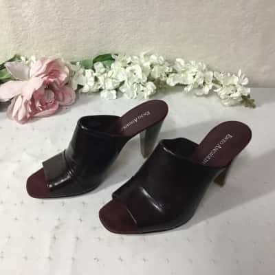 Enzo Angiolini Womens Size 5.5M Dark Red Patent Leather Upper Sandals