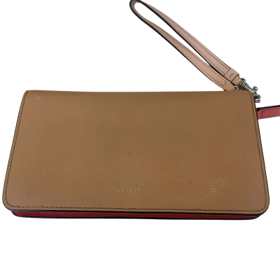 Oroton Womens Zip Closure Purse / Wallet Brown 