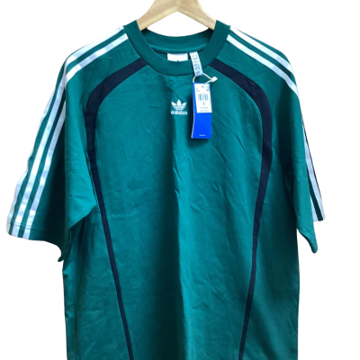 Adidas Mens  Size S T-Shirt Black  / Green / White