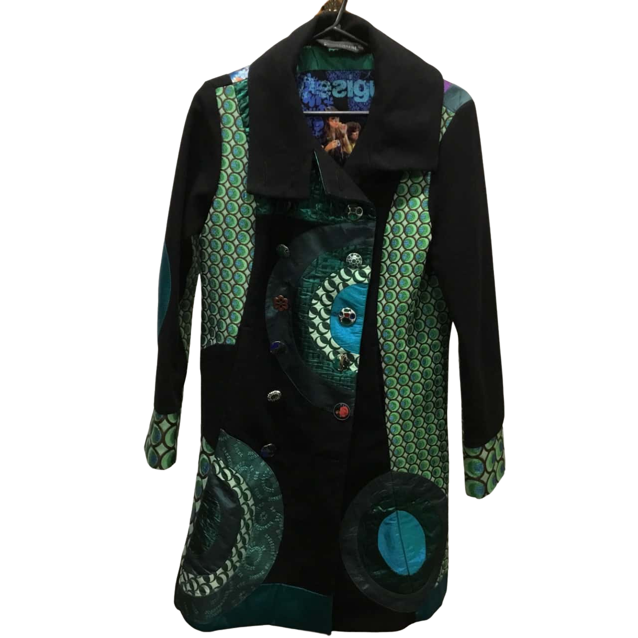 Desigual Multicoloured Coat Size 44 s 