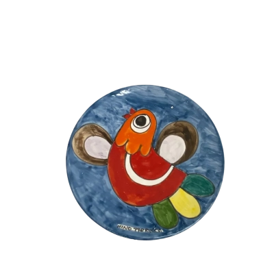 Vintage Hand-painted Ceramic Wall Plate by Nino Parrucca