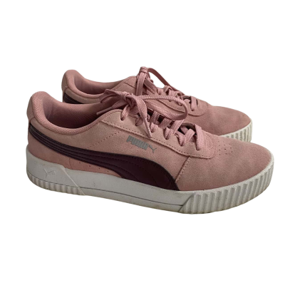 Puma Womens  Size 8.5 Carina Suede Soft Foam Optimal Comfort Sneakers 