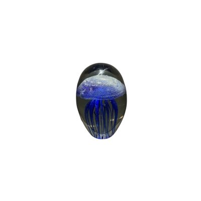 Vintage Blue Jellyfish Paperweight 
