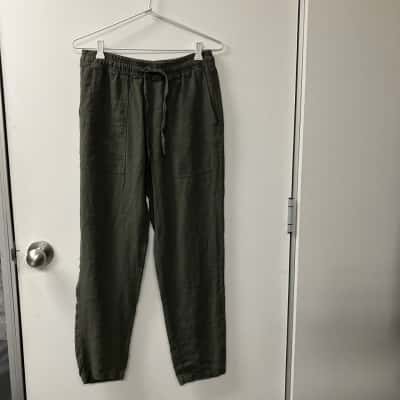 AERE Womens  Size S Casual Pants Olive 