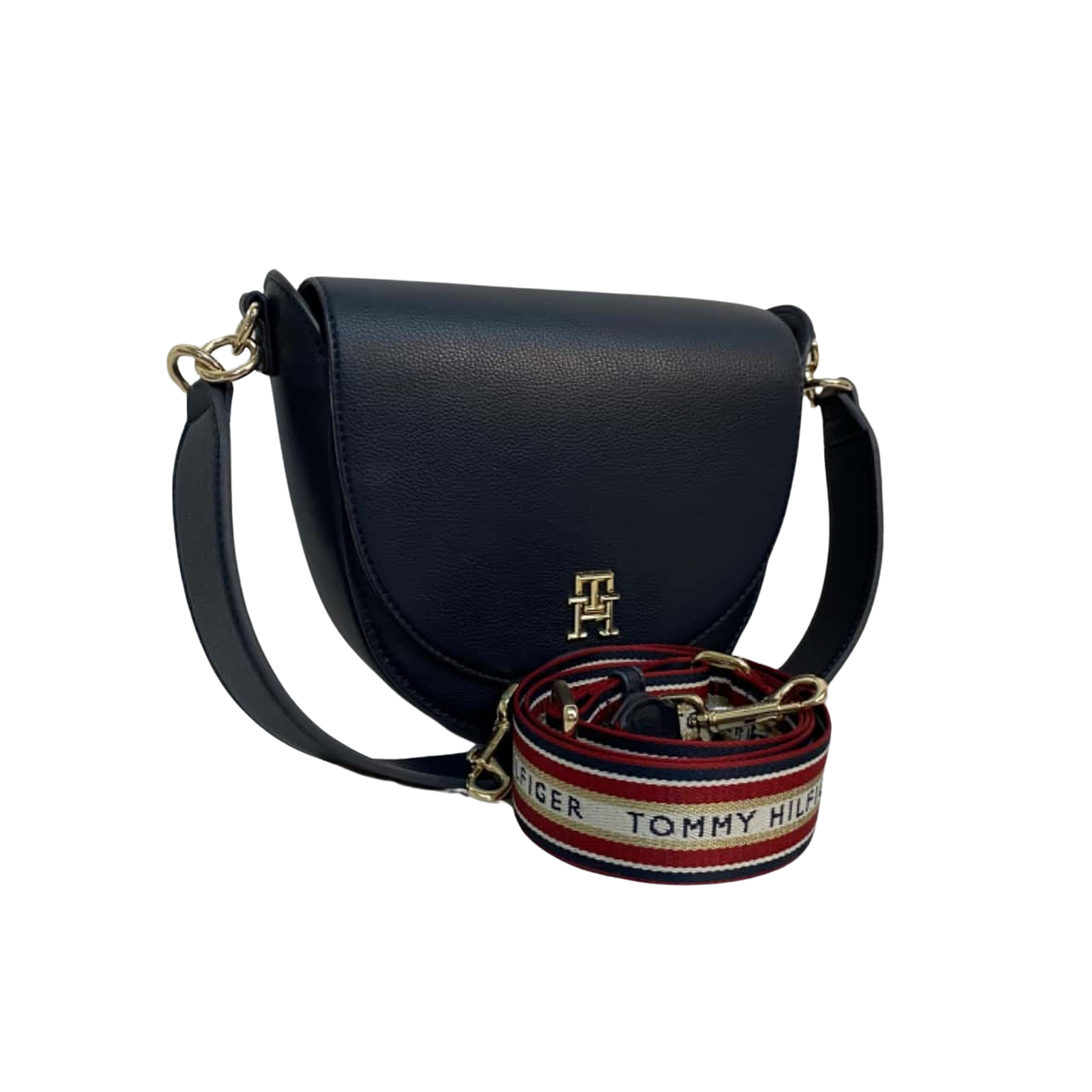 Tommy Hilfiger Womens Navy Blue Shoulder Bag with 2 Straps