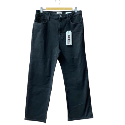 Guess Womens Size 32 Black High Rise Straight Jeans