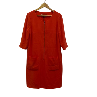 Luisa Cerano Women's Dress Size 12 Orange BNWT