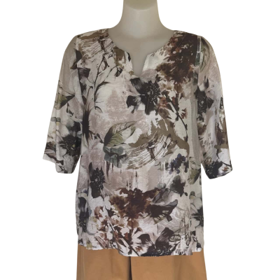 Vigorella.  Autumn Tones Top.   Size L 