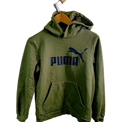Puma Kids Black  / Olive  Hoodie 13-14Y