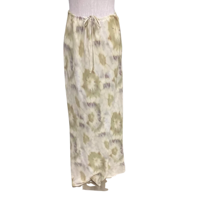 NEW - Ghanda Womens  Size L Maxi Skirt Green 