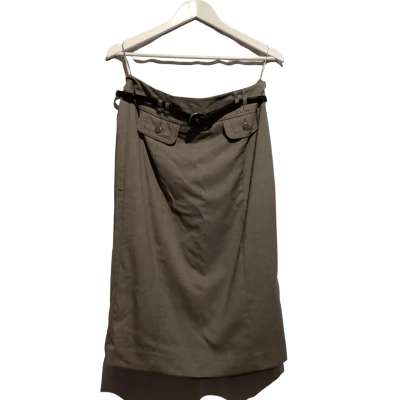 Rockmans Womens  Size 10 Midi Skirt Grey 