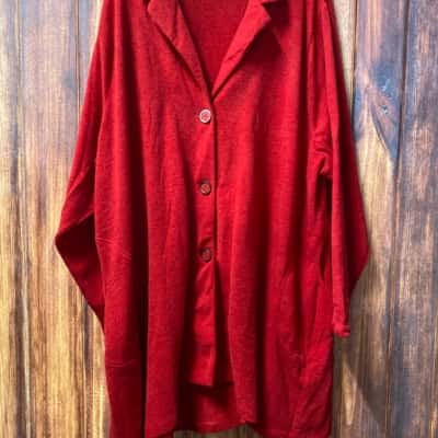 Taking Shape   Size 28 Red jacket cardigan 