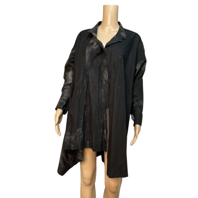  Womens  Size M Long Sleeve Top Black  / Pattern 