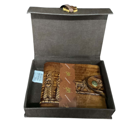 NEW Chalm Negar Leather Printed Wallet in Box 