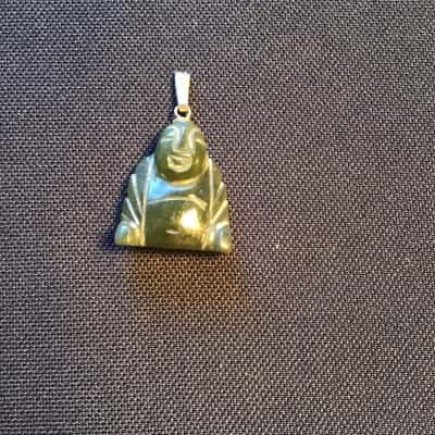 Vintage Green Jade or Jadeite Happy Buddah pendant