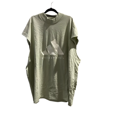 Adidas Mens  Size XL Singlet  Green "Basketball" Logo RRP $55 PLEASE READ DESCRIPTION