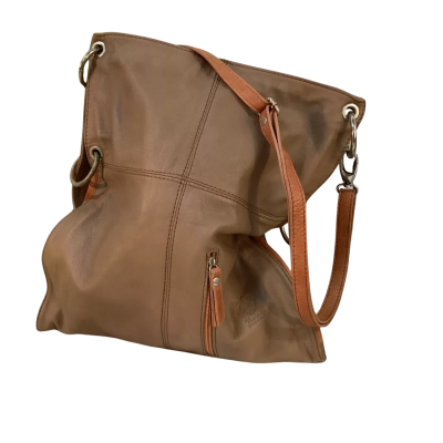 Vera Pelle Italy Womens Genuine Leather Handbag Brown 