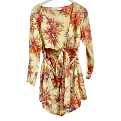 Zimmerman Silk Blend Floral Short Playsuit Size 2