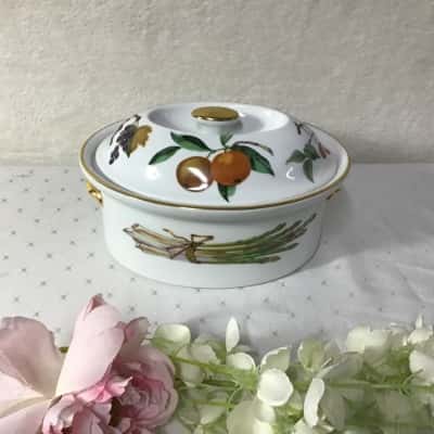 Royal Worcester "Evesham" Oval Porcelain Casserole Dish with Lid