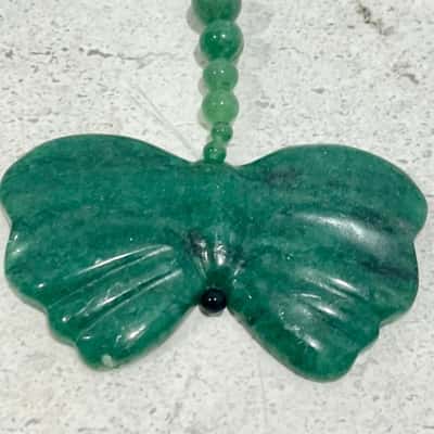 Green  Gemstone Hanging Butterfly 