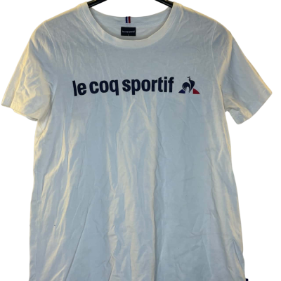 Le Coq Sportif Men’s Size S Short Sleeve Shirt White 