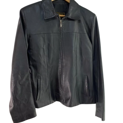 Siricco black leather jacket size XL