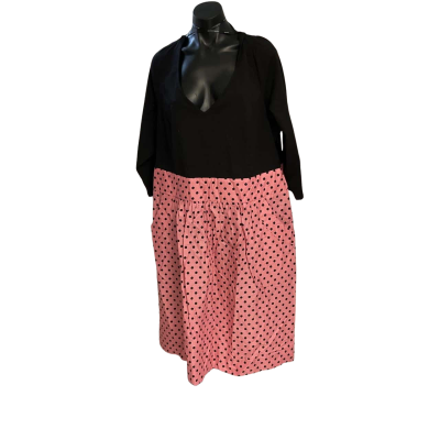 City Chic Womens  Size XXL Babydoll Dress Black  / Pink  / Polka Dot 