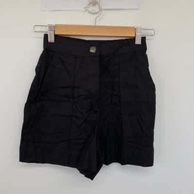 Sportsgirl Black Linen Shorts  Size 4 