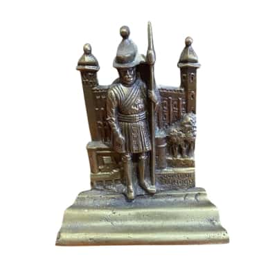 Brass bookend
