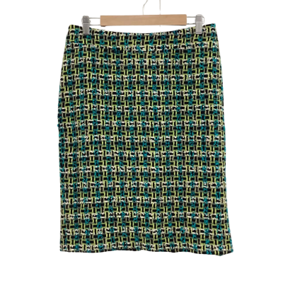 Anna Thomas Womens  Size 10 Midi Skirt Black  / Green 