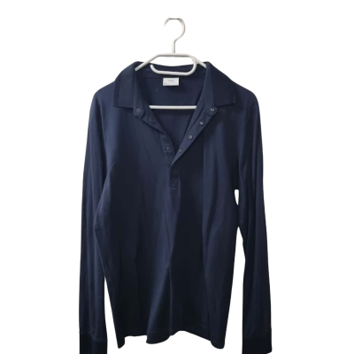 Saba Men's Navy Blue Long-Sleeve Polo Top