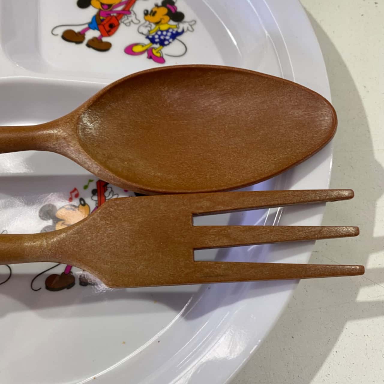 Mickey Mouse Salad Servers & Plastic Plate (s)