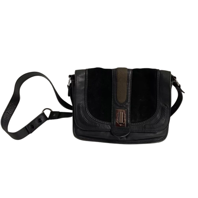 Mimco Womens Journey Leather Crossbody Bag Black 