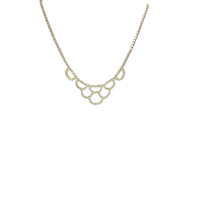  Womens clear stone necklace