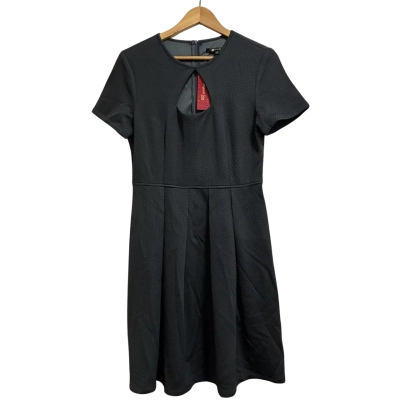 Origami Box Women’s Size 10 Grey Stretch Mid Length Dress with Centre Cutout 